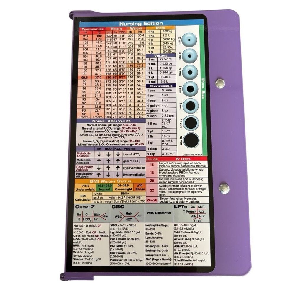 WhiteCoat Purple Nursing Edition Folding Clipboard
